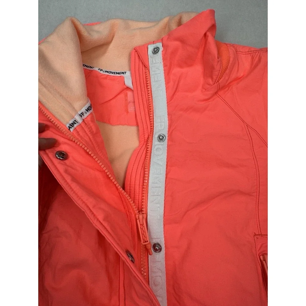 Free People Movement Women's Field Tripper Jacket Neon Coral Large NWT $198 MSRP